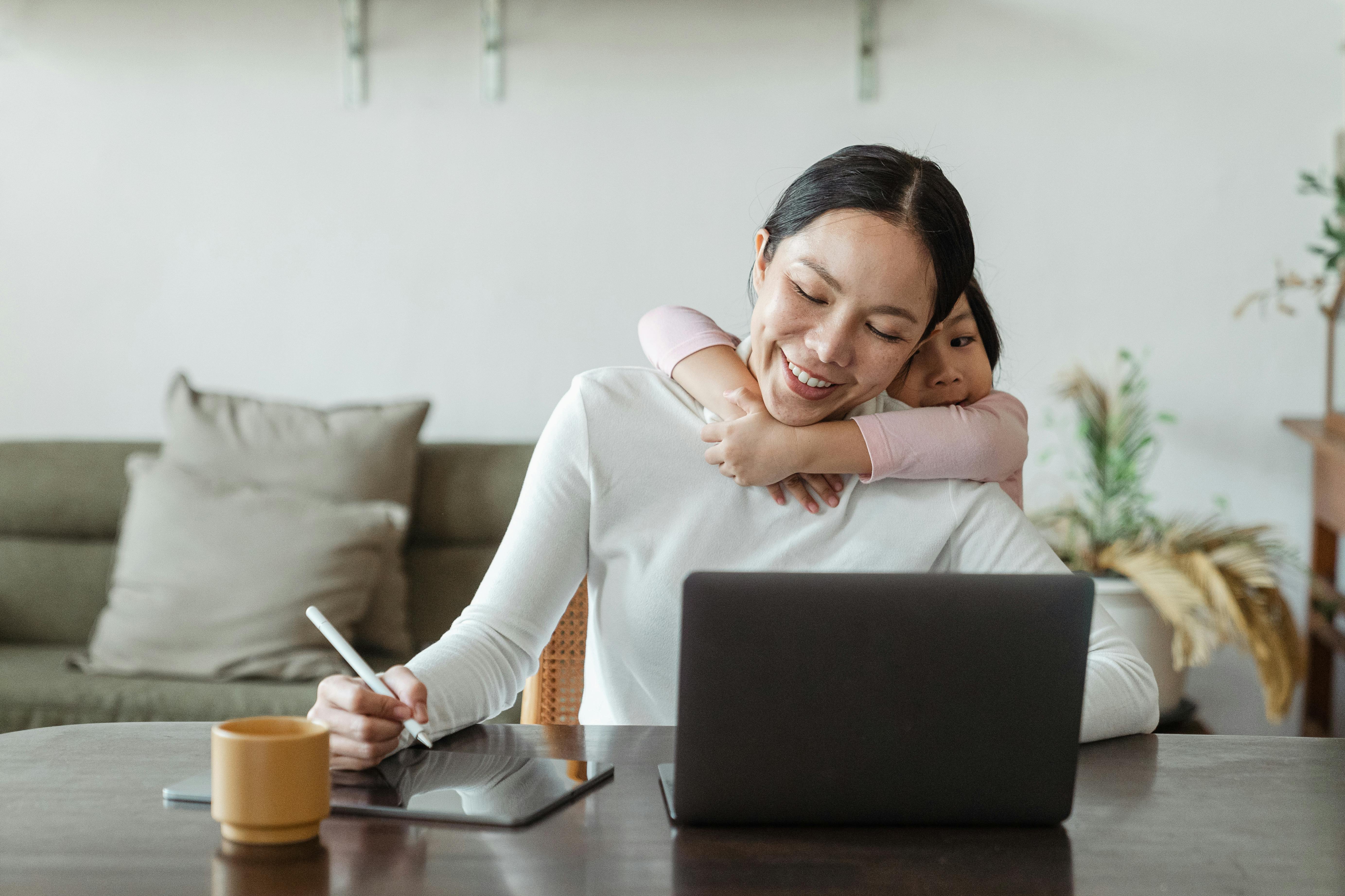 organized workspace for female entrepreneur