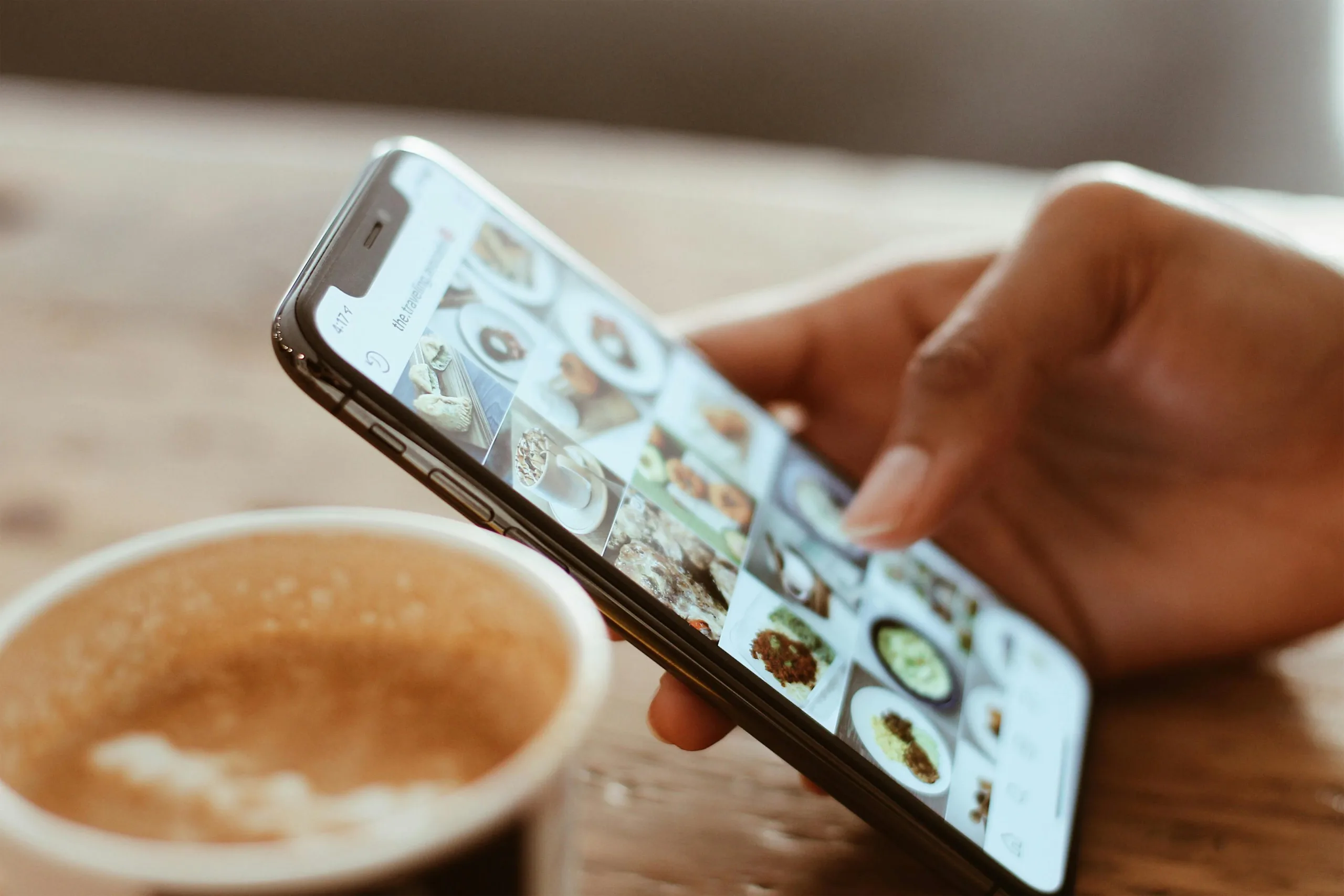 Social media scrolling