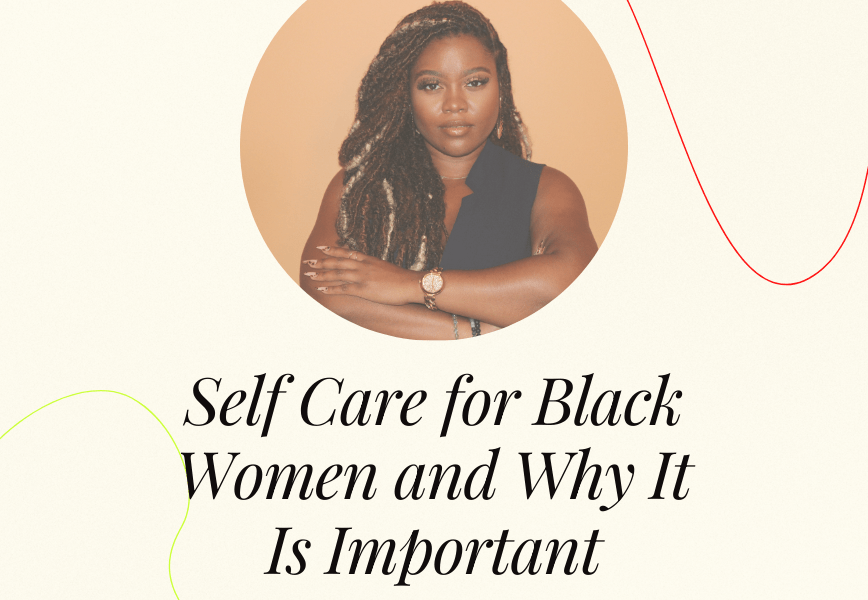 black woman practicing self care