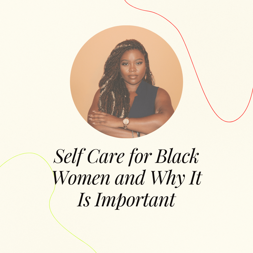 black woman practicing self care
